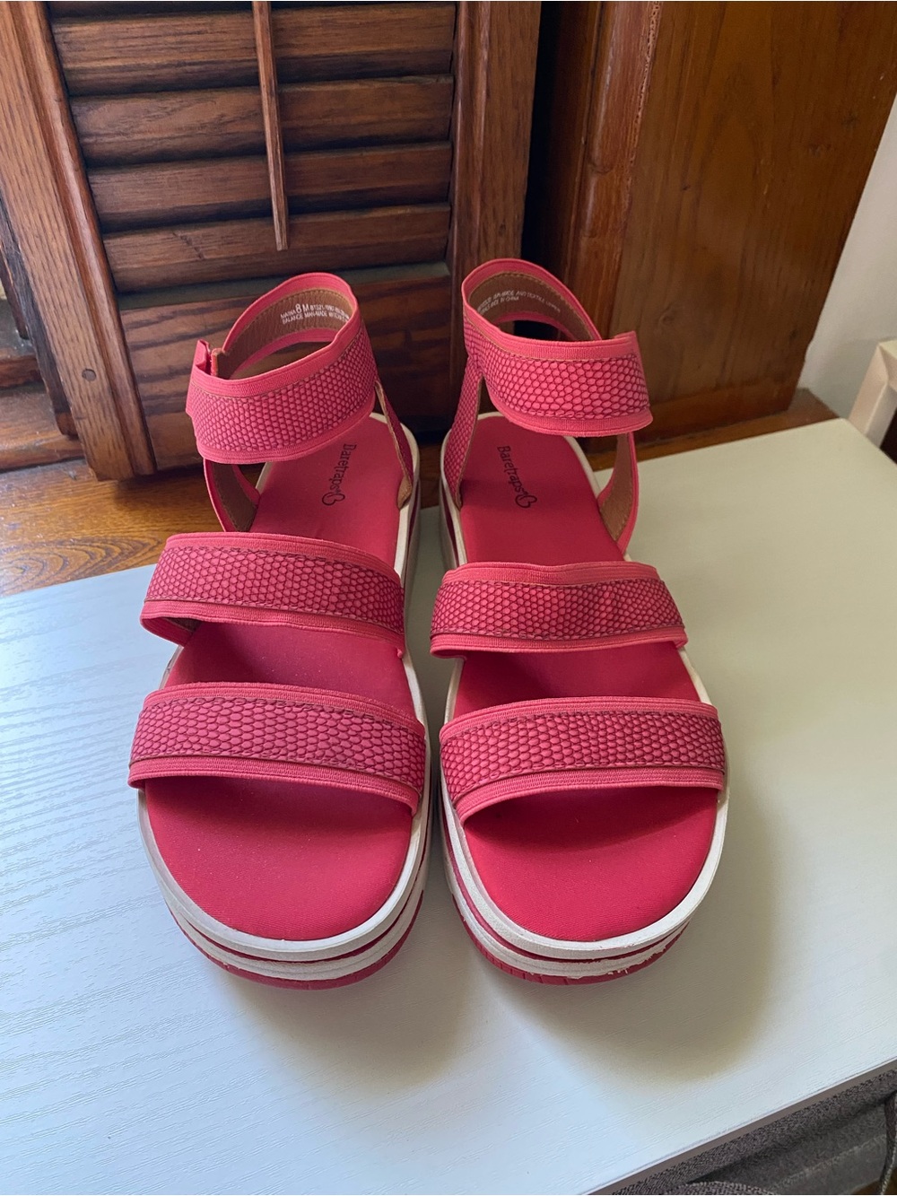 Baretraps Platform Sport Sandals | Coral Pink | Women’s Size 8